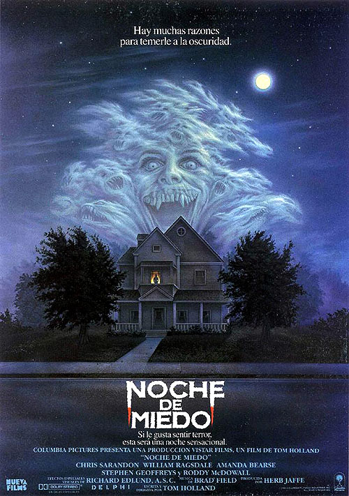 Cartel del pequeño clásico de los ochenta "Noche de miedo"