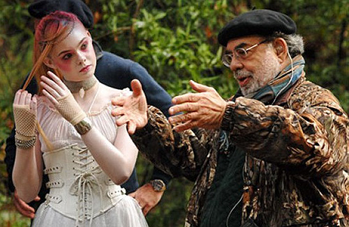Imagen del rodaje de "Twixt". Coppola dirigiendo a Elle Fanning