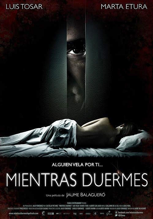 Cartel póster de "Mientras duermes" de Balagueró y protagonizada por Luis Tosar