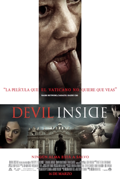 Cartel-póster español de "The Devil Inside": La película que El Vaticano que quiere que veas
