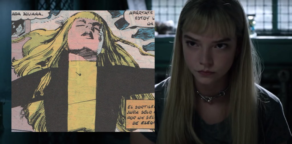 El parecido de Anya Taylor-Joy en Los Nuevos Mutantes con el personaje de Illyana Rasputín en los cómics es notable
