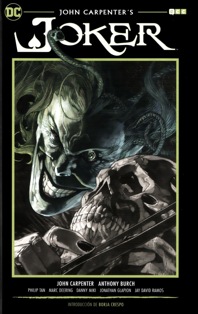 Portada del cómic Joker de John Carpenter publicado por ECC. Obra de Simone Bianchi