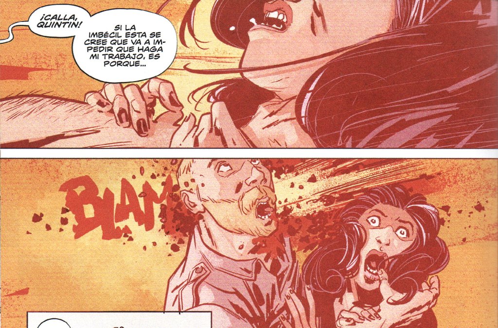 Ramón K. Pérez (dibujo) y Mike Spicer (color) transmiten al lector con maestría las escenas de violencia desatada