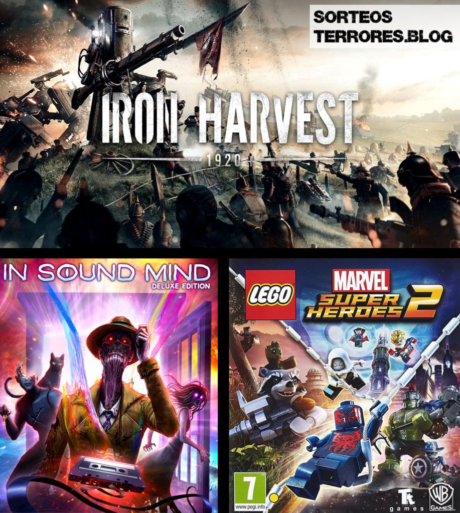 Sorteos de "Iron Harvest", "In Sound Mind" y "Lego Marvel Super Heroes 2" en terrores.blog