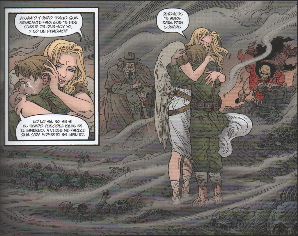 Un ejemplo de la maestría de los diálogos de Hill y el talento de Rodríguez. Una viñeta que es una joya. Ternura fraternal en mitad del horror Un ejemplo de la maestría de los diálogos de Hill y el talento de Rodríguez. Una viñeta que es una joya. Ternura fraternal en mitad del horror